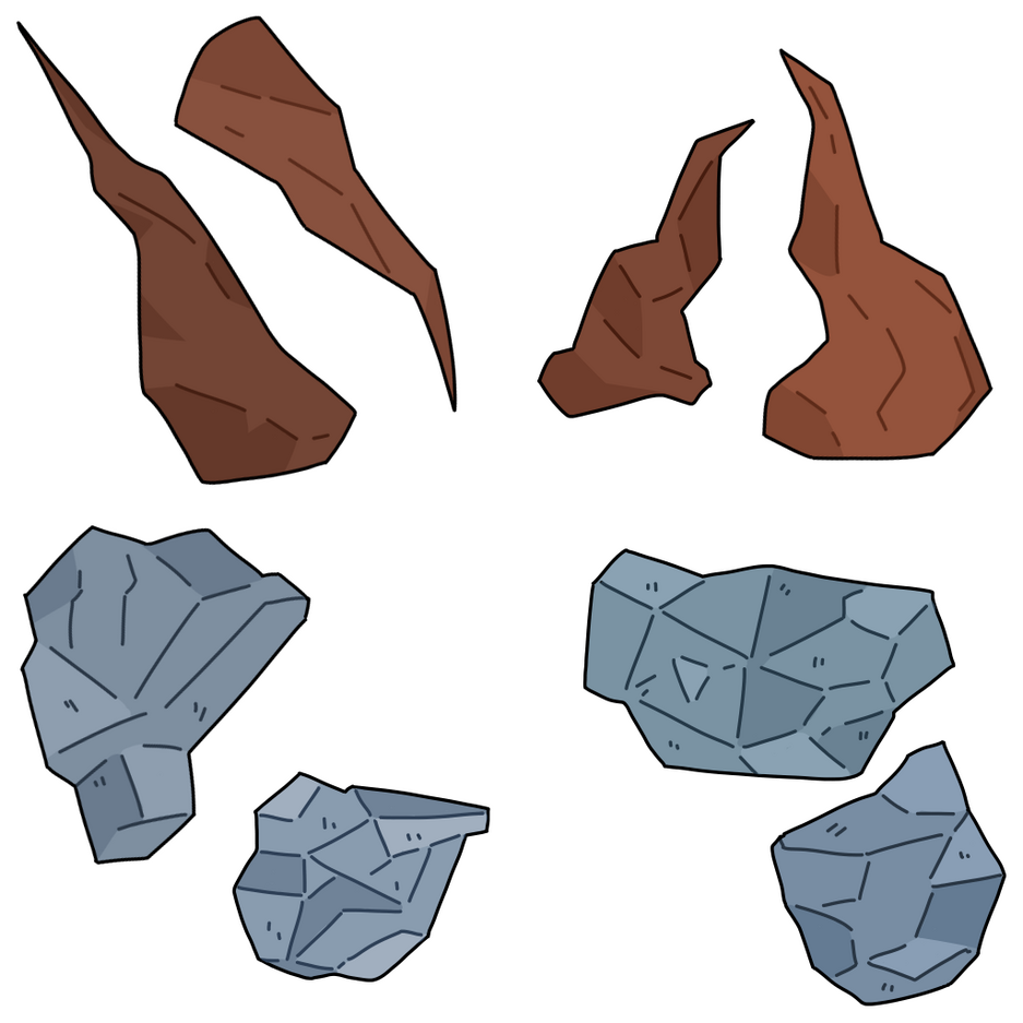 Stalagmites and Rubble Sprite sheet