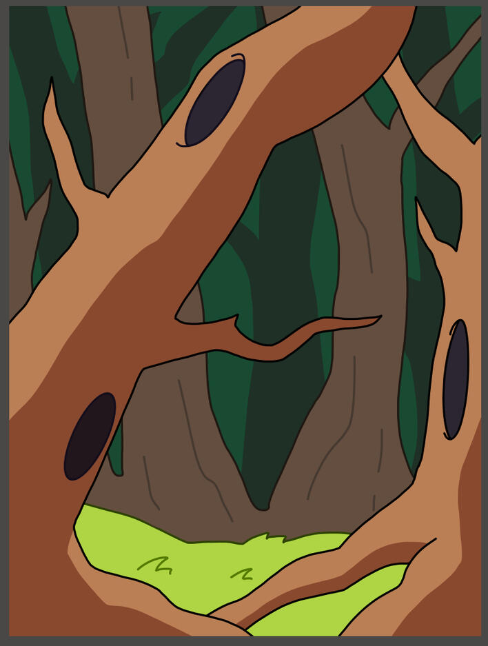Forest Illustrated from a coworker's concept art