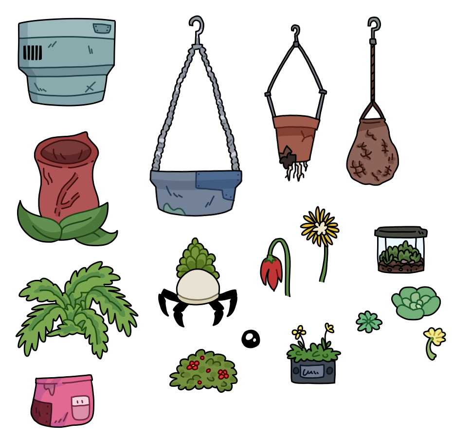 Plants and Pots Spritesheet
