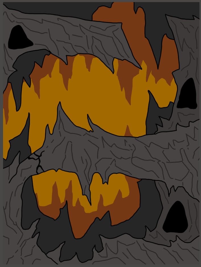 Cave Illustrated from a coworker's concept art