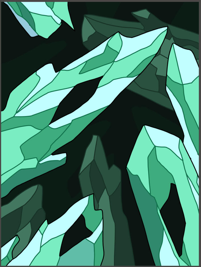 Crystal Cave Illustrated from a coworker's concept art